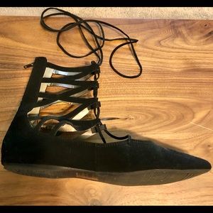 Lace up flats